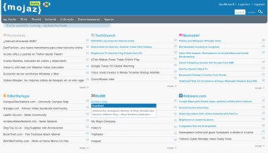 Mojaz, nuevo lector de feeds similar a Netvibes