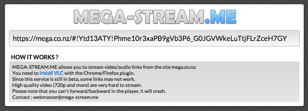 Mega Stream: Reproduce audio o video de MEGA sin descargar los archivos